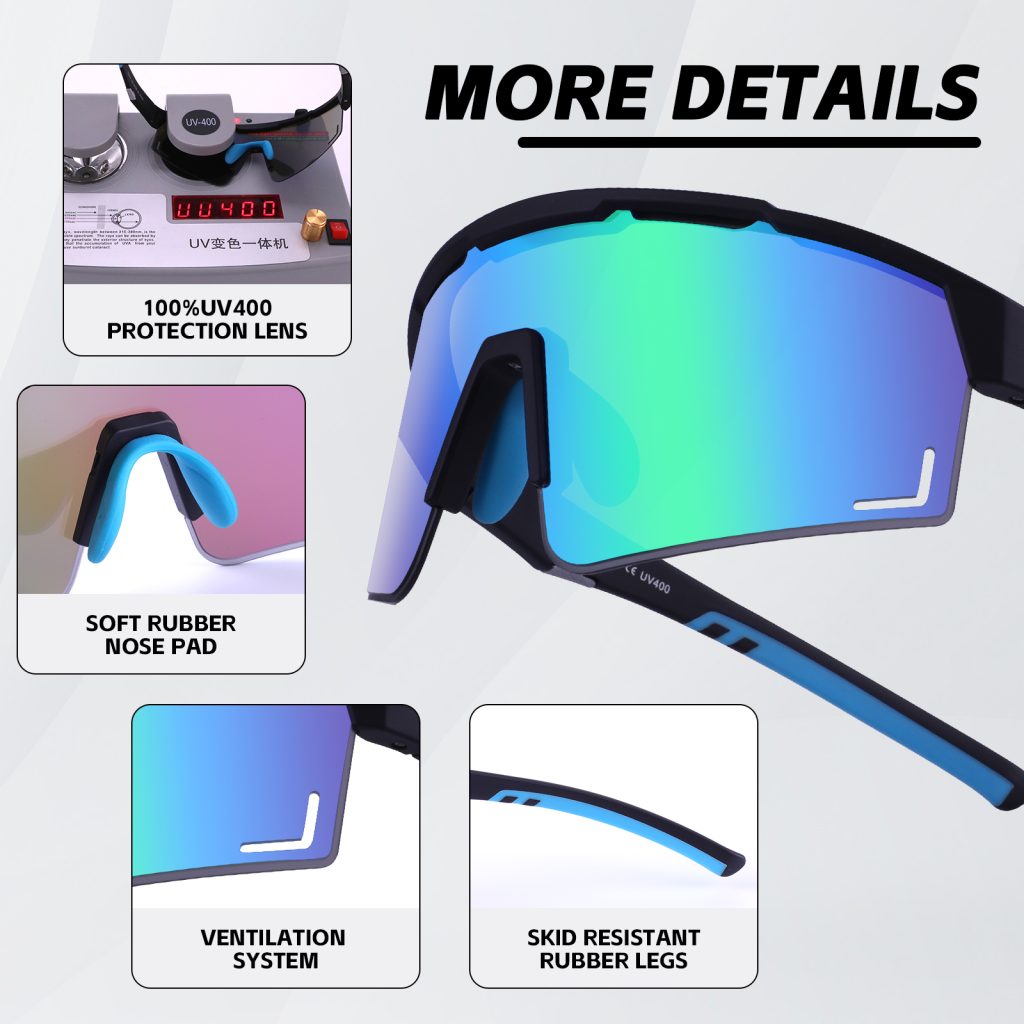 Oversized Adult Windproof Sports Sunglasses Cycling for Sports Style