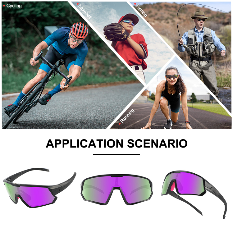 Sport Glasses Polarized Full Frame Tr90 Cycling UV400 Bike Sunglasses