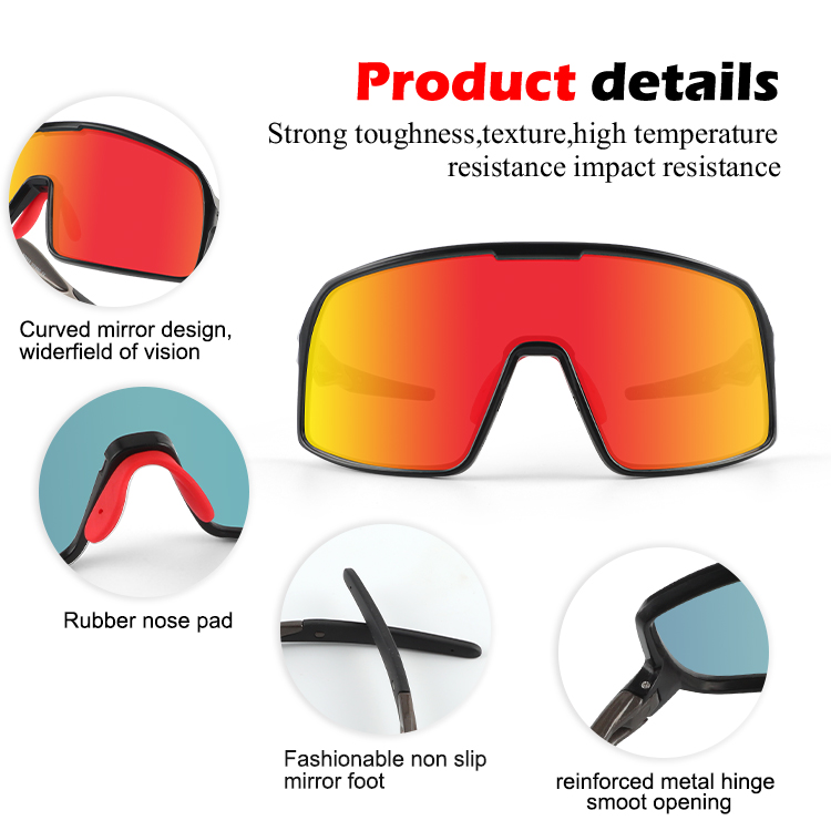 Oversize Polarized Glasses Mirror Custom Luxury Eyewear Big Frame Mountain Bike Sunglasses